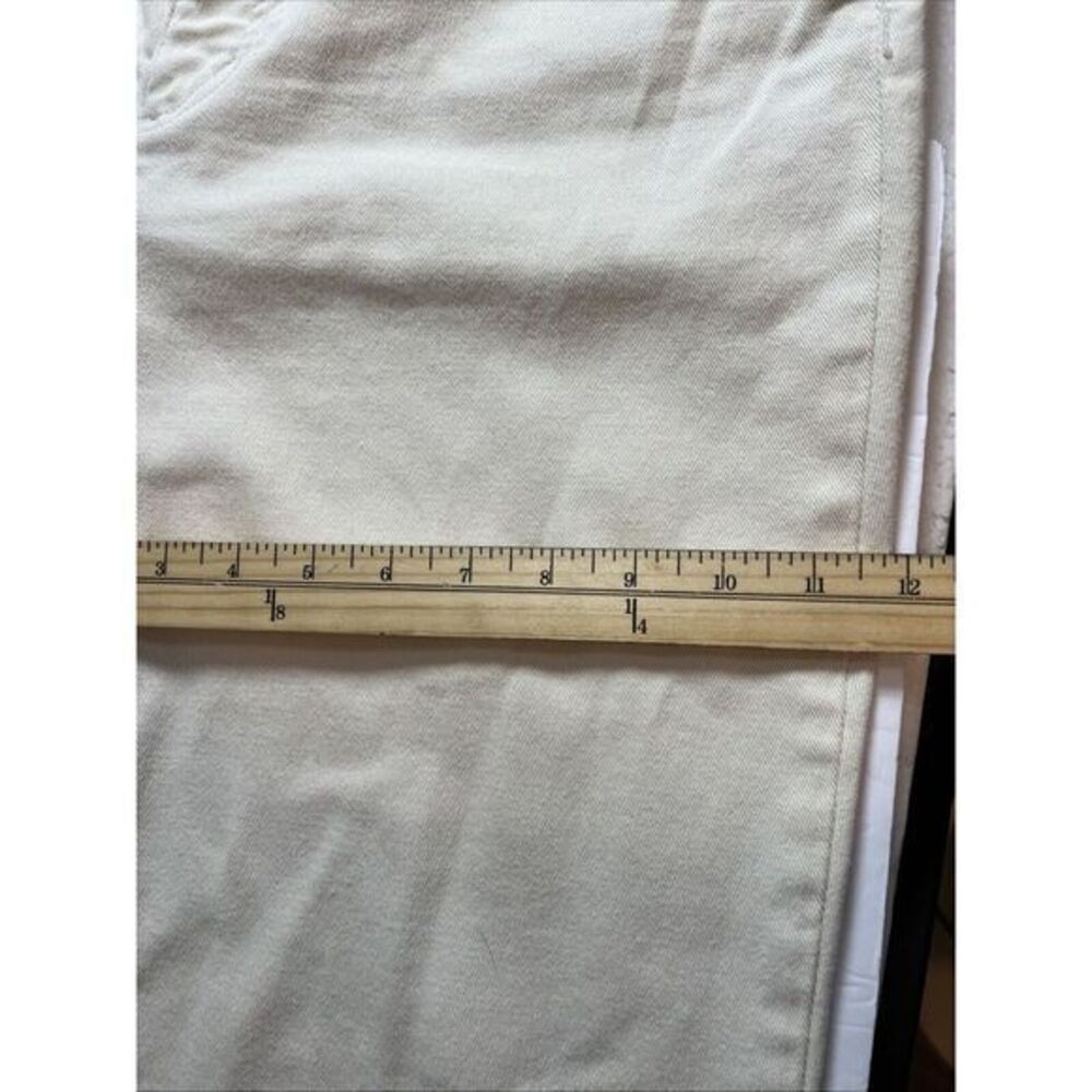 Lauren RL‎ Co Jeans Sz 14 Womens Straight Cropped Ivory Denim Casual Jeans - Picture 8 of 8